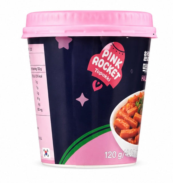 Pink Rocket Halal Original Topokki Cup – Korean Rice Cake | 120g