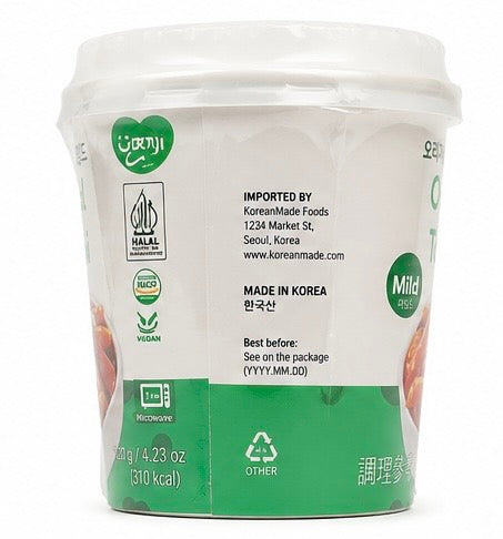 Original Topokki (Mild) – Authentic Korean Rice Cake Cup | 120g